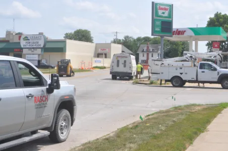 Intersection work begins